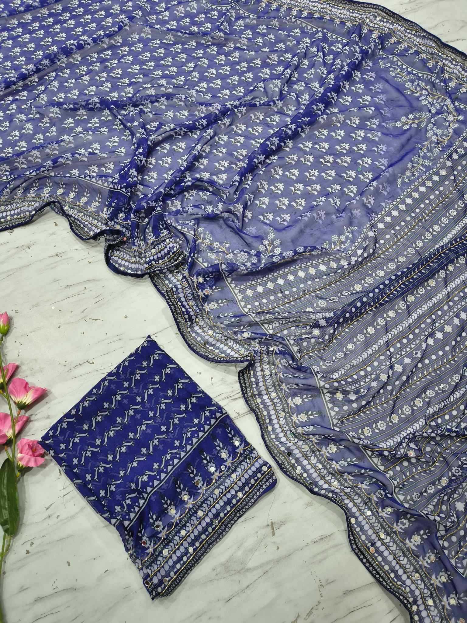 YNF Wholesale Georgette Printed Sarees  | Surat Manufacturer