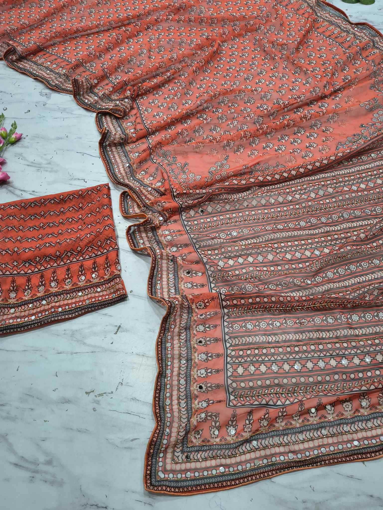 YNF Wholesale Georgette Printed Sarees  | Surat Manufacturer
