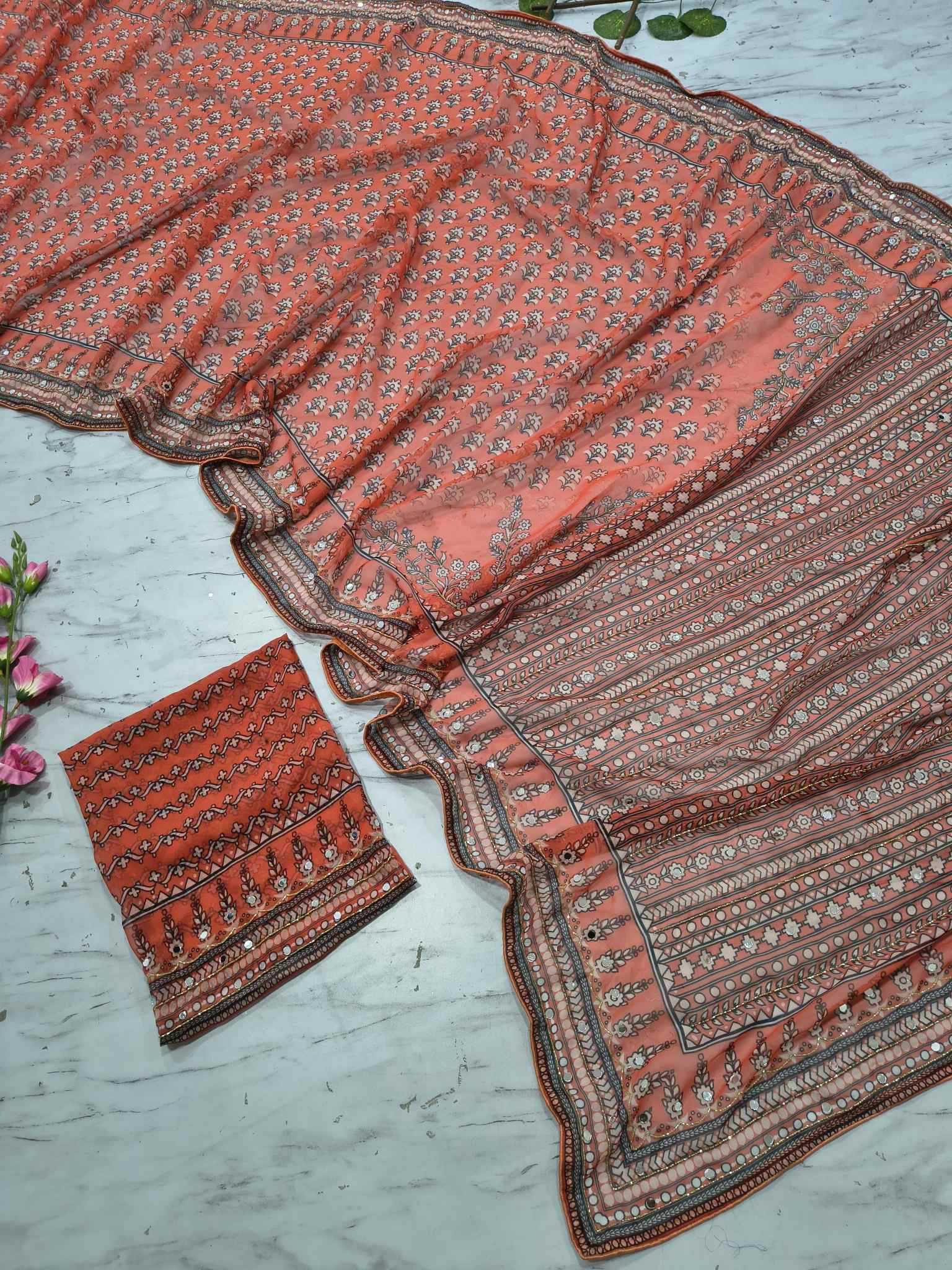 YNF Wholesale Georgette Printed Sarees  | Surat Manufacturer