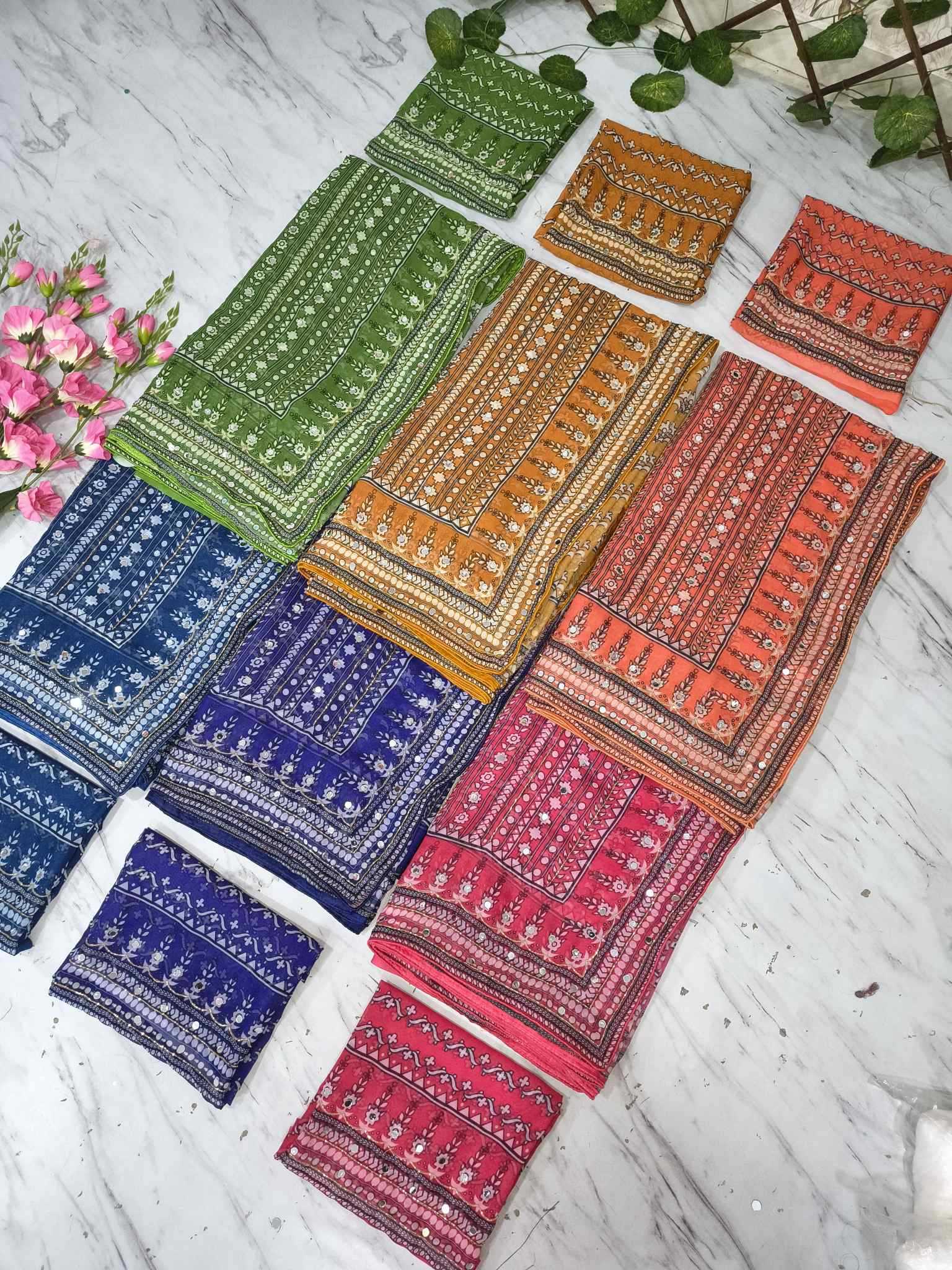 YNF Wholesale Georgette Printed Sarees  | Surat Manufacturer