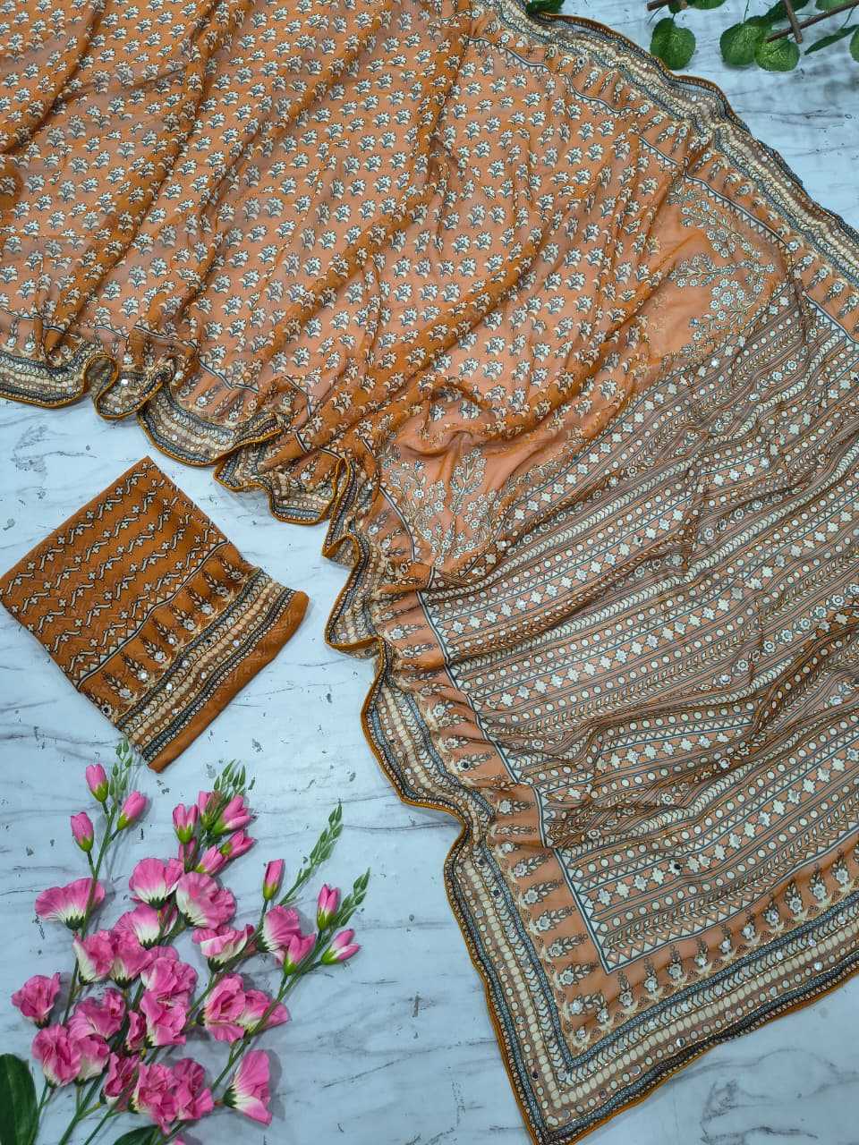 YNF Wholesale Georgette Printed Sarees  | Surat Manufacturer