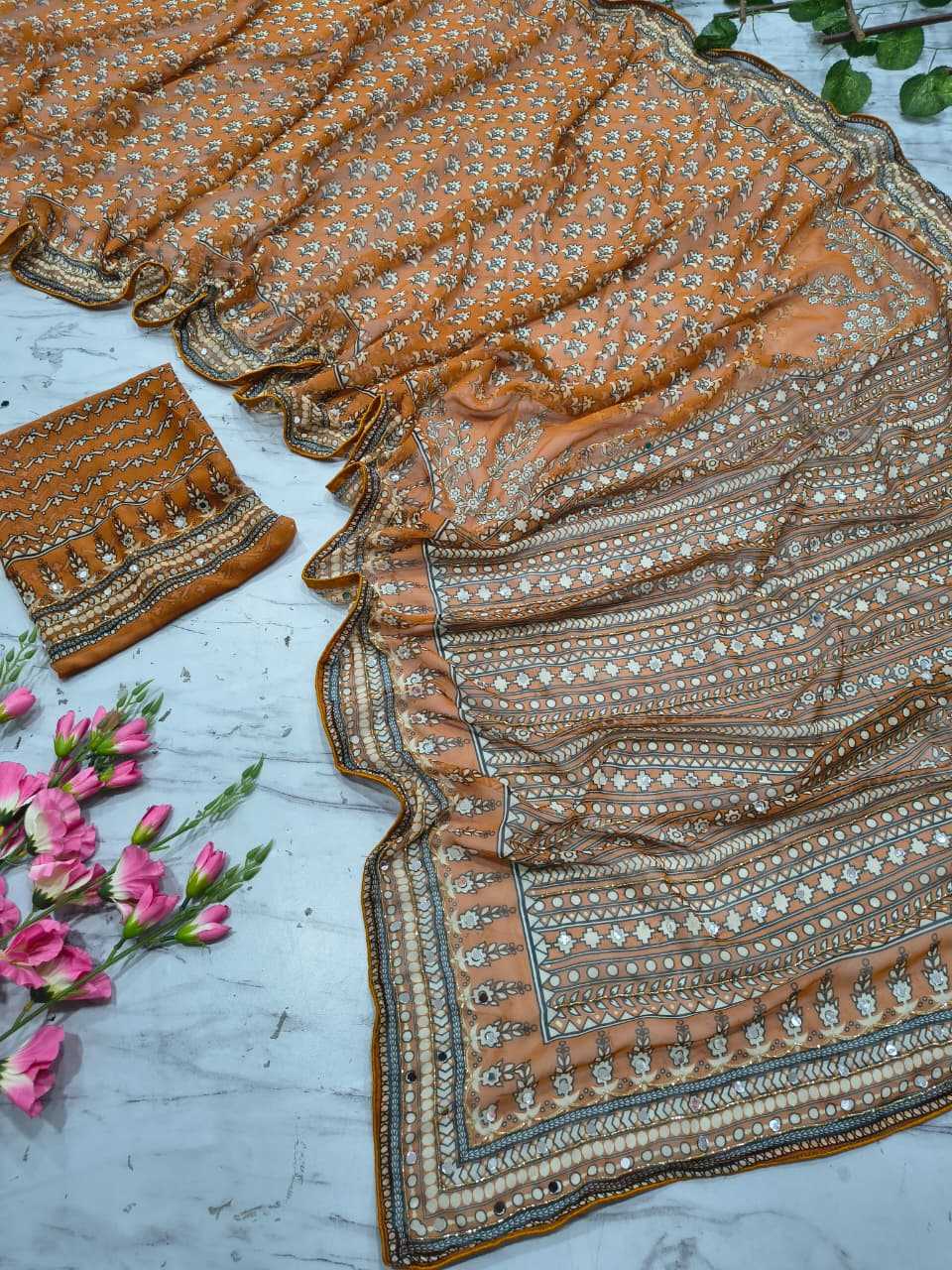 YNF Wholesale Georgette Printed Sarees  | Surat Manufacturer