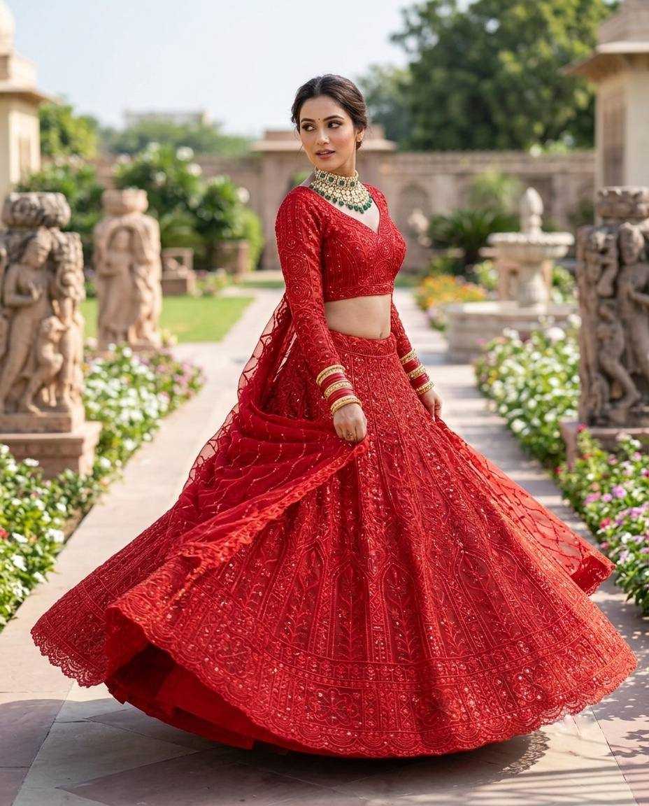 YNF Wholesale Soft Net Printed Lehenga  | Surat Manufacturer