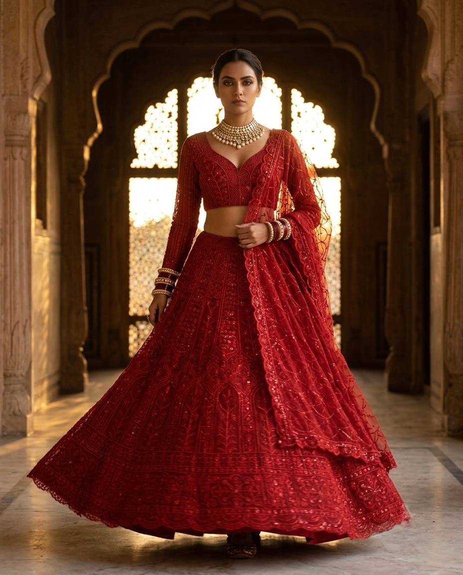 YNF Wholesale Soft Net Printed Lehenga  | Surat Manufacturer