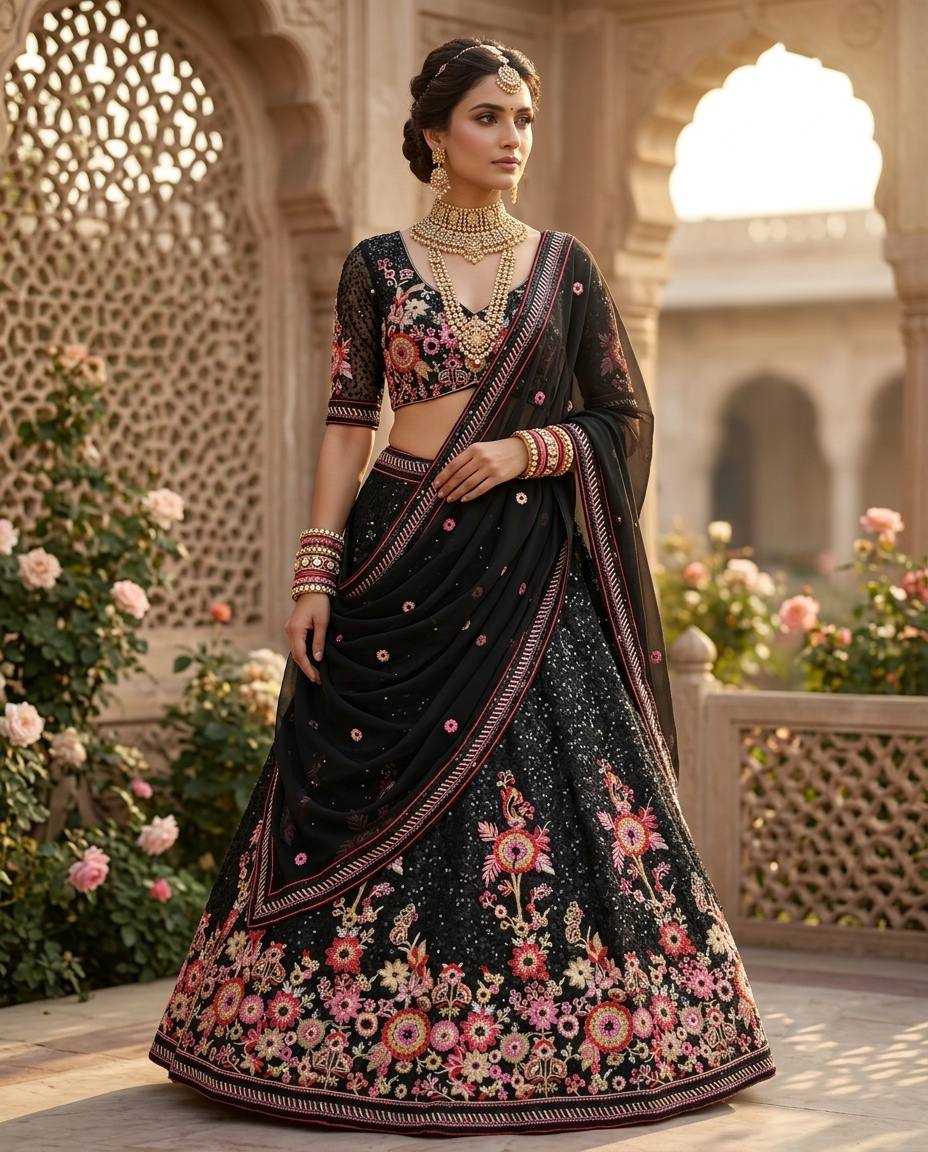 YNF Wholesale Faux Georgette Embroidered Lehenga  | Surat Manufacturer