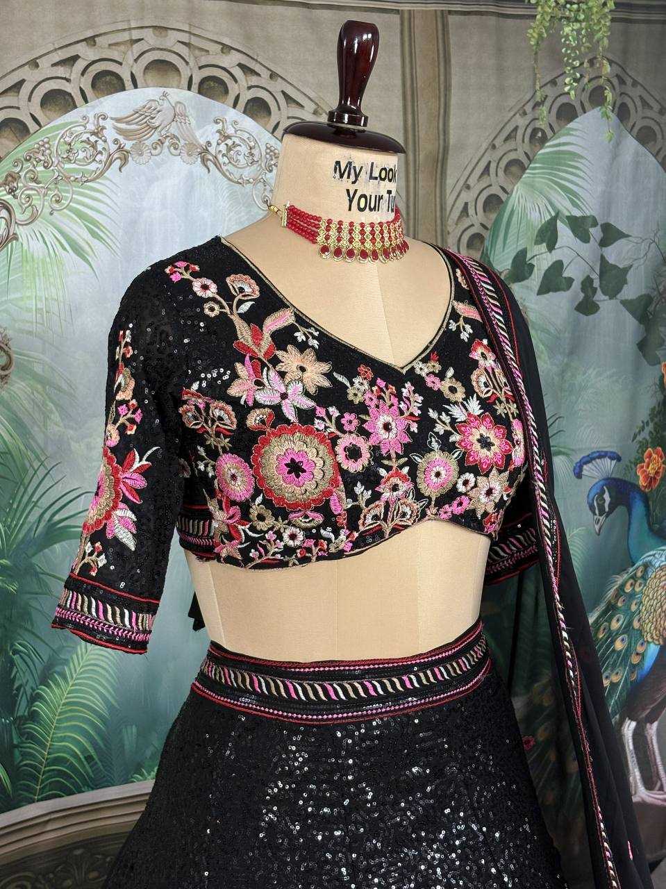 YNF Wholesale Faux Georgette Embroidered Lehenga  | Surat Manufacturer