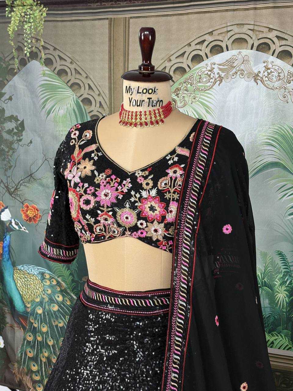 YNF Wholesale Faux Georgette Embroidered Lehenga  | Surat Manufacturer