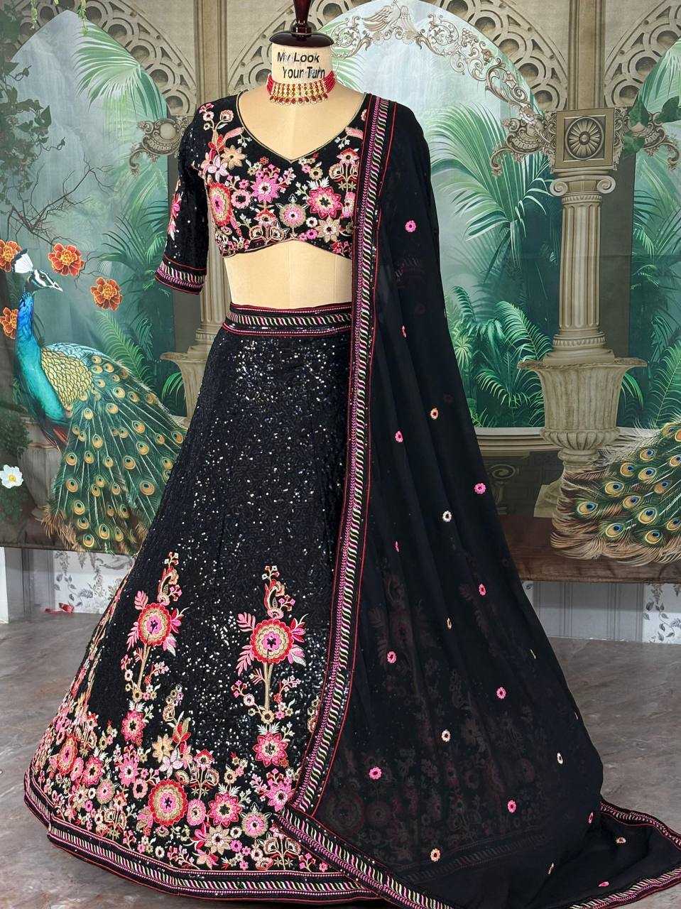 YNF Wholesale Faux Georgette Embroidered Lehenga  | Surat Manufacturer