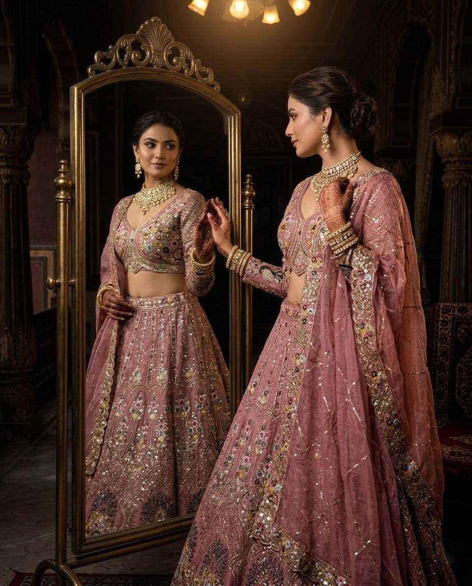 YNF Wholesale Soft Gold Crush Designer Lehenga  | Surat Manufacturer
