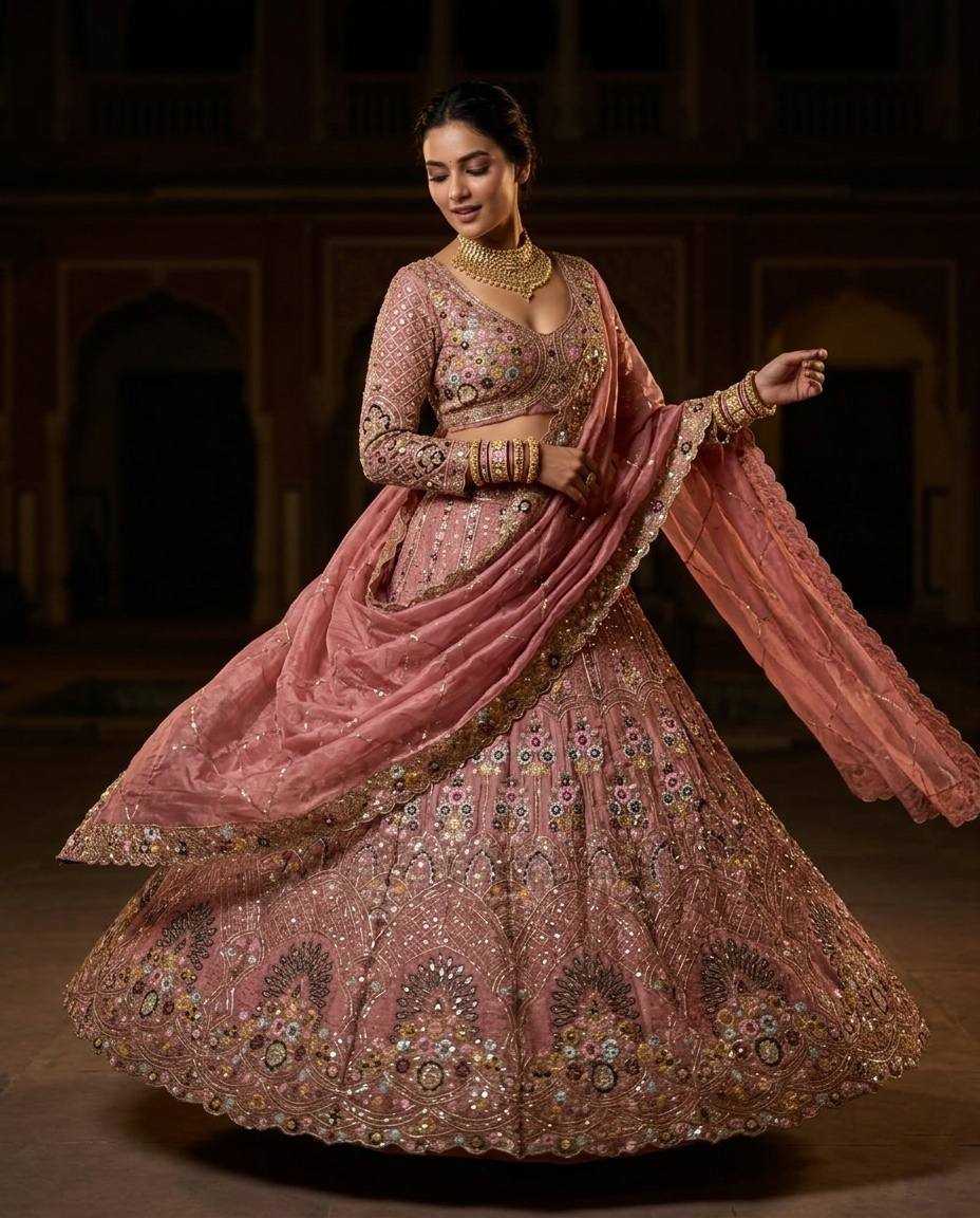 YNF Wholesale Soft Gold Crush Designer Lehenga  | Surat Manufacturer