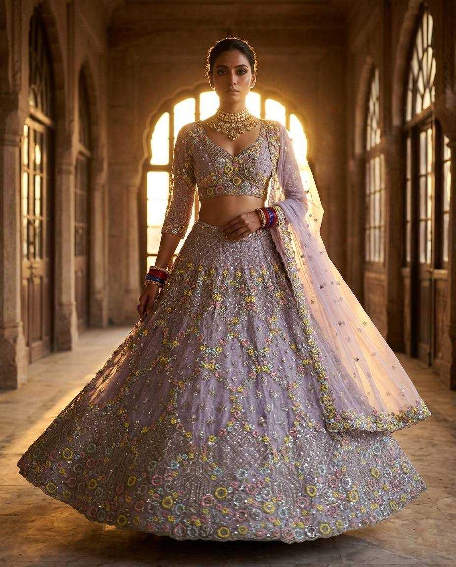 YNF Wholesale Butterfly Net Net Fancy Lehenga  | Surat Manufacturer