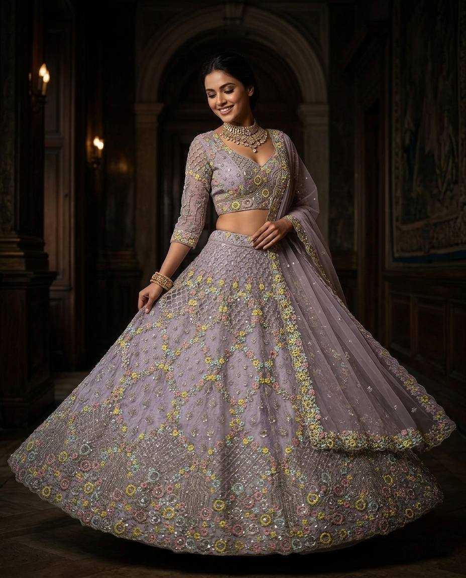 YNF Wholesale Butterfly Net Net Fancy Lehenga  | Surat Manufacturer