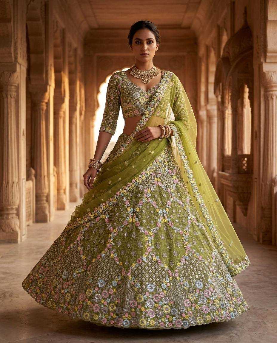 YNF Wholesale Butterfly Net Net Fancy Lehenga  | Surat Manufacturer