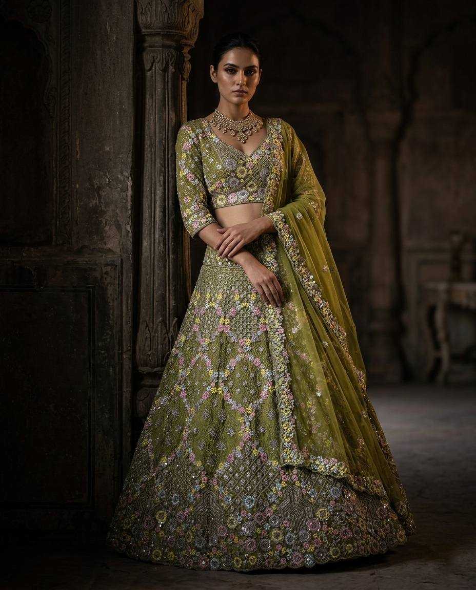 YNF Wholesale Butterfly Net Net Fancy Lehenga  | Surat Manufacturer