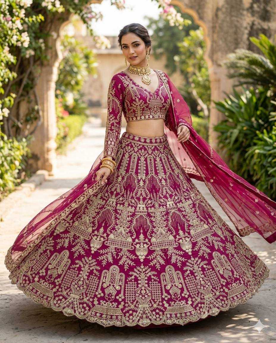 YNF Wholesale Butterfly Net Wedding Lehenga  | Surat Manufacturer