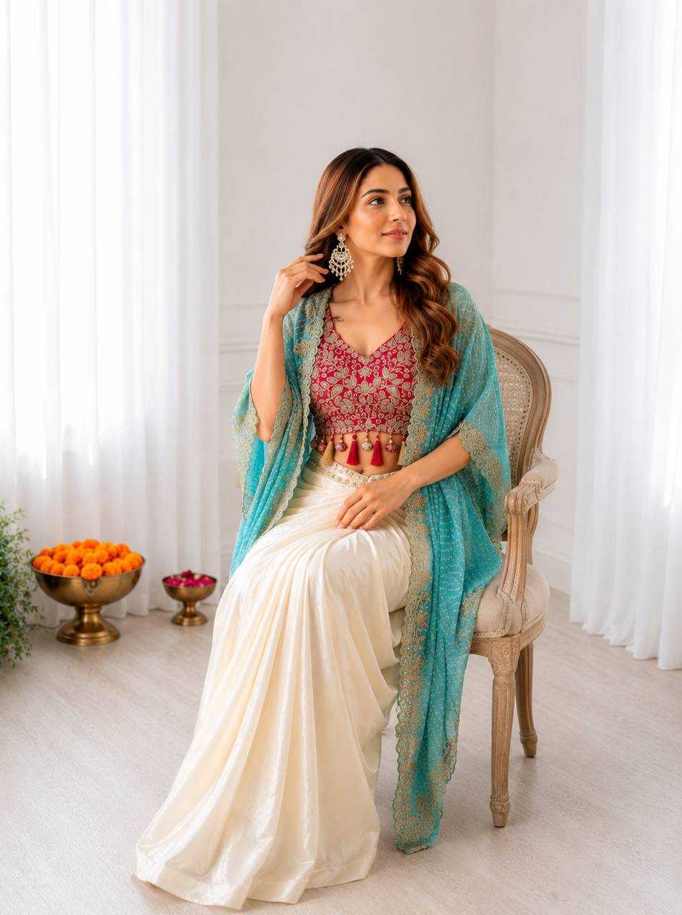 YNF Wholesale Crepe Silk Indo Western Dresses KESH514 48 | Surat Manufacturer