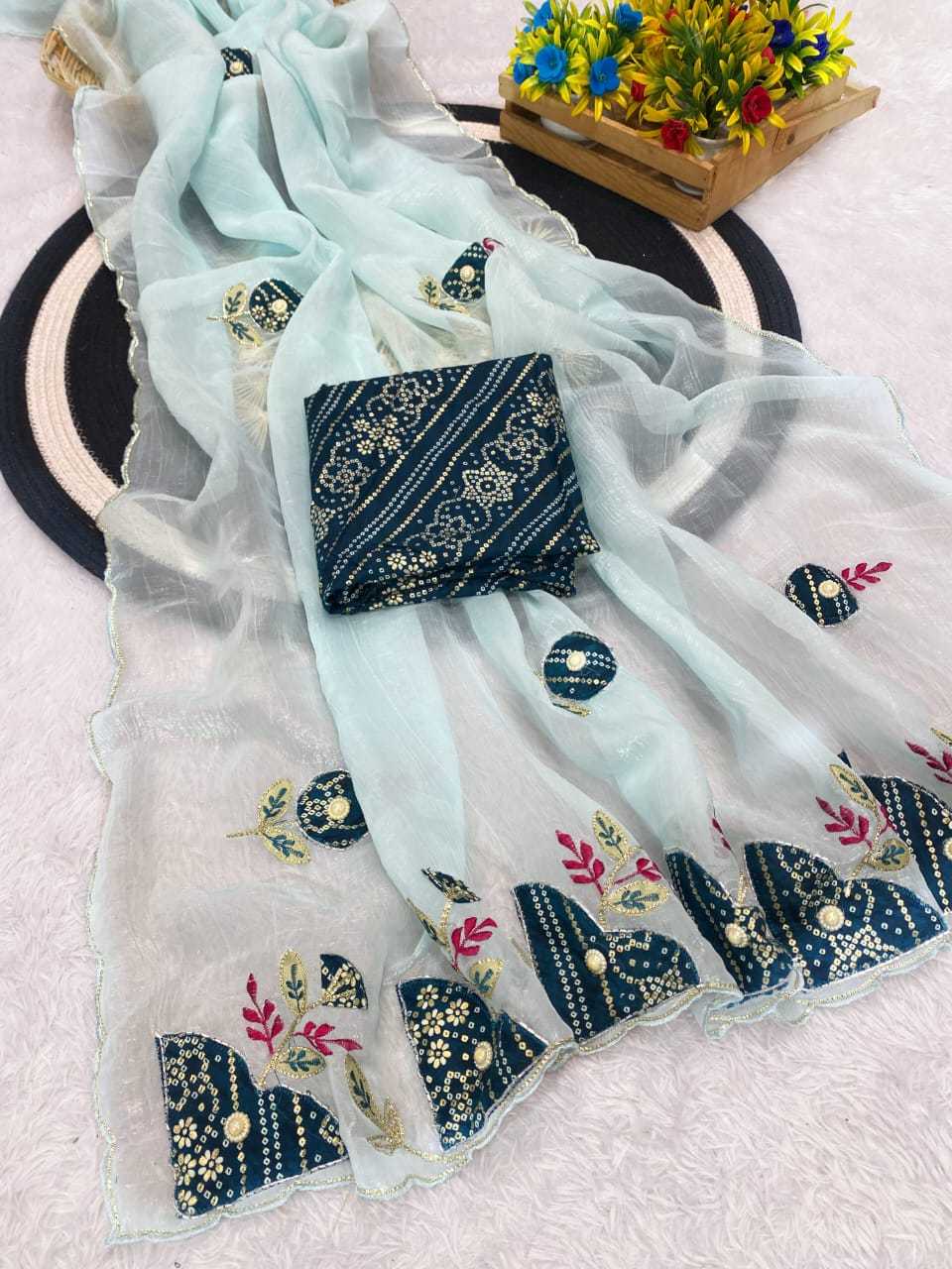 YNF Wholesale Chiffon Party Wear Sarees  | Surat Manufacturer