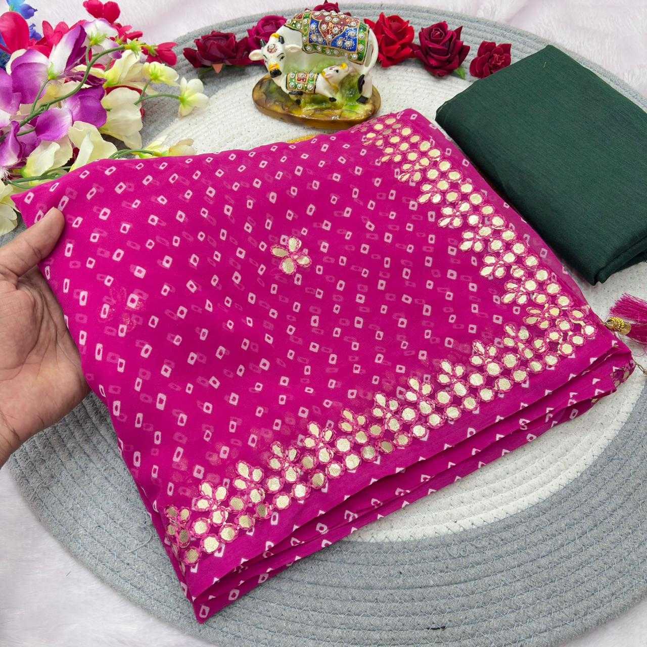 YNF Wholesale Georgette Printed Sarees  | Surat Manufacturer