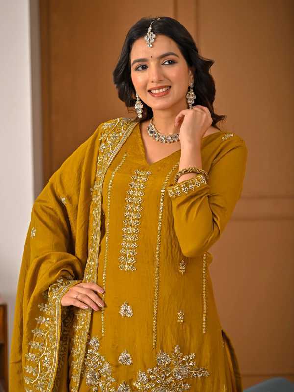 YNF Wholesale Vichitra Silk Ladies Suits  | Surat Manufacturer