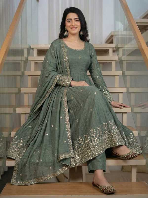 YNF Wholesale Crunchi Ladies Silk Suit  | Surat Manufacturer
