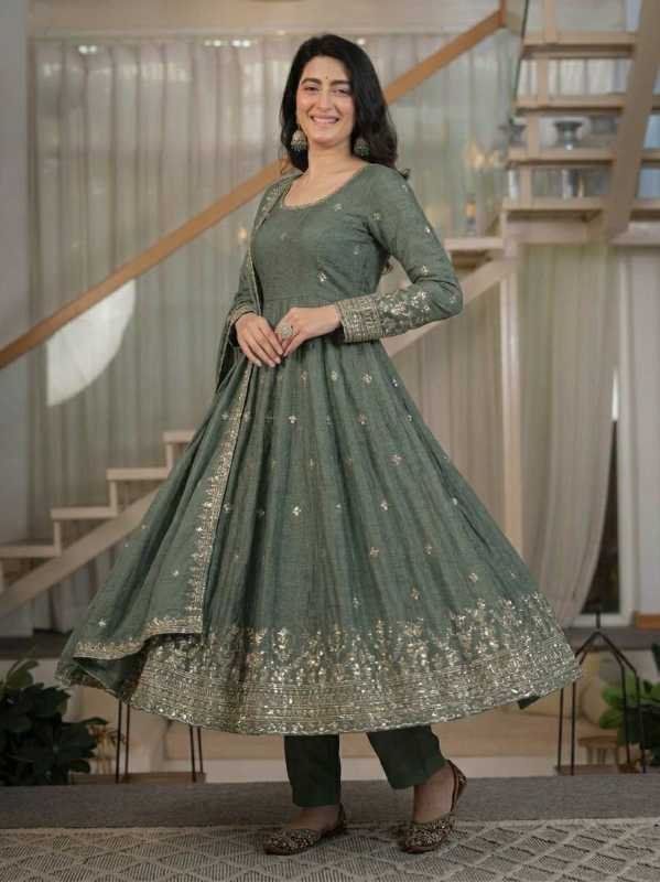 YNF Wholesale Crunchi Ladies Silk Suit  | Surat Manufacturer