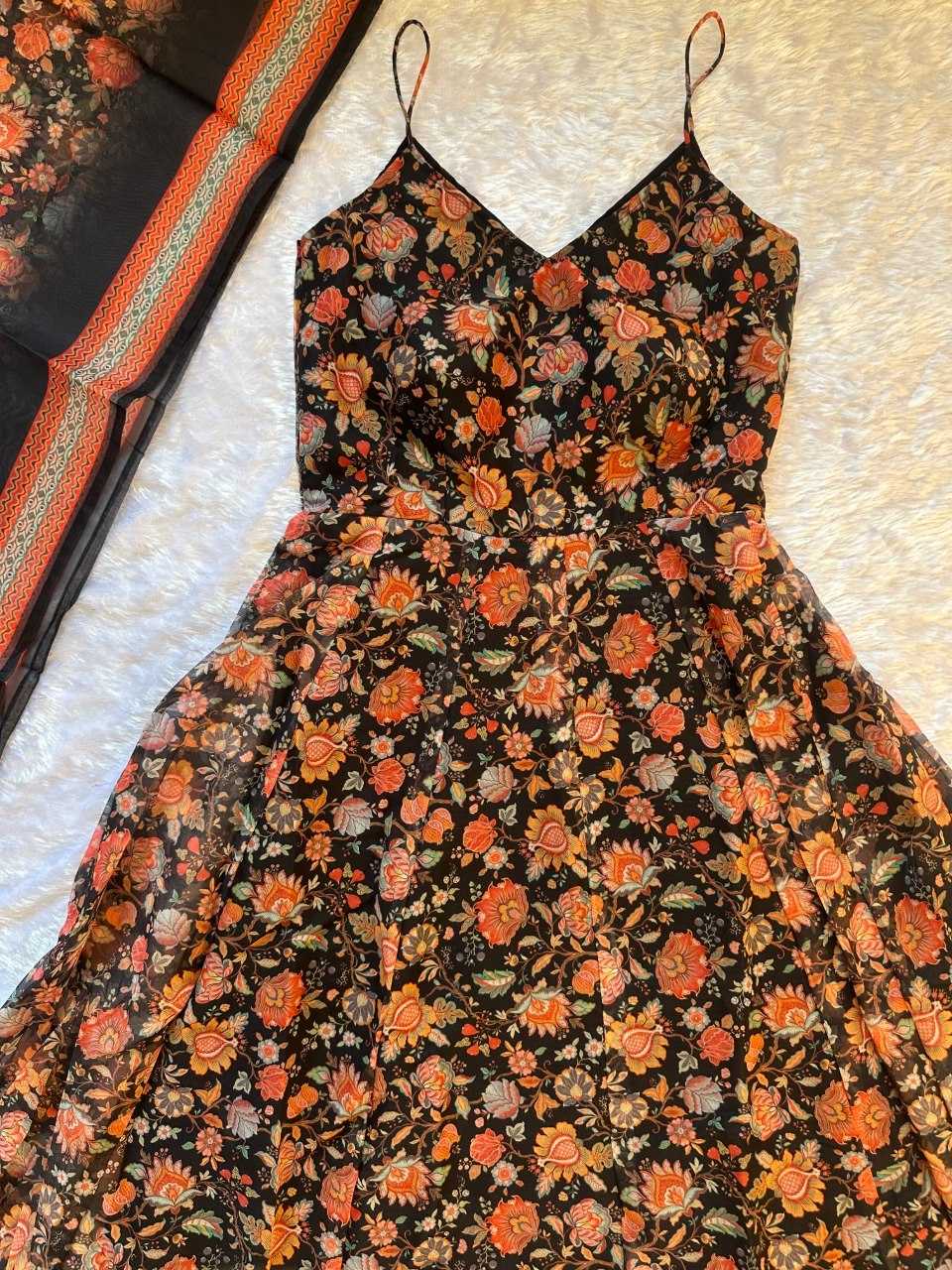 YNF Wholesale Organza Printed Gowns  | Surat Manufacturer