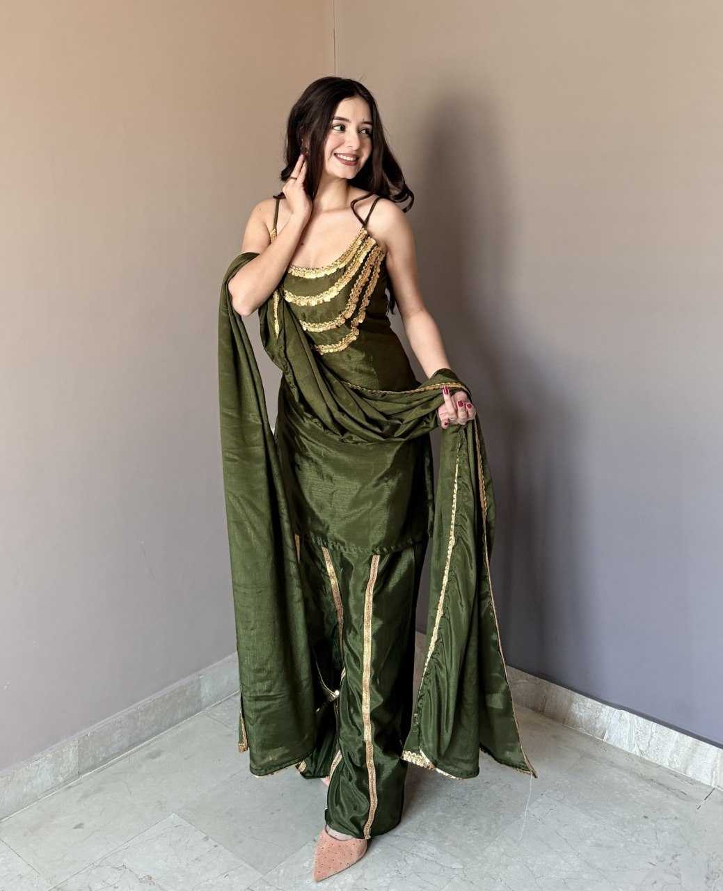 YNF Wholesale Chinon Ladies Suits  | Surat Manufacturer
