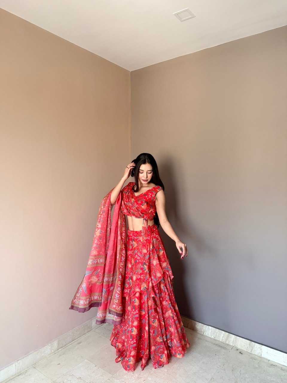 YNF Wholesale Organza Fancy Lehenga  | Surat Manufacturer