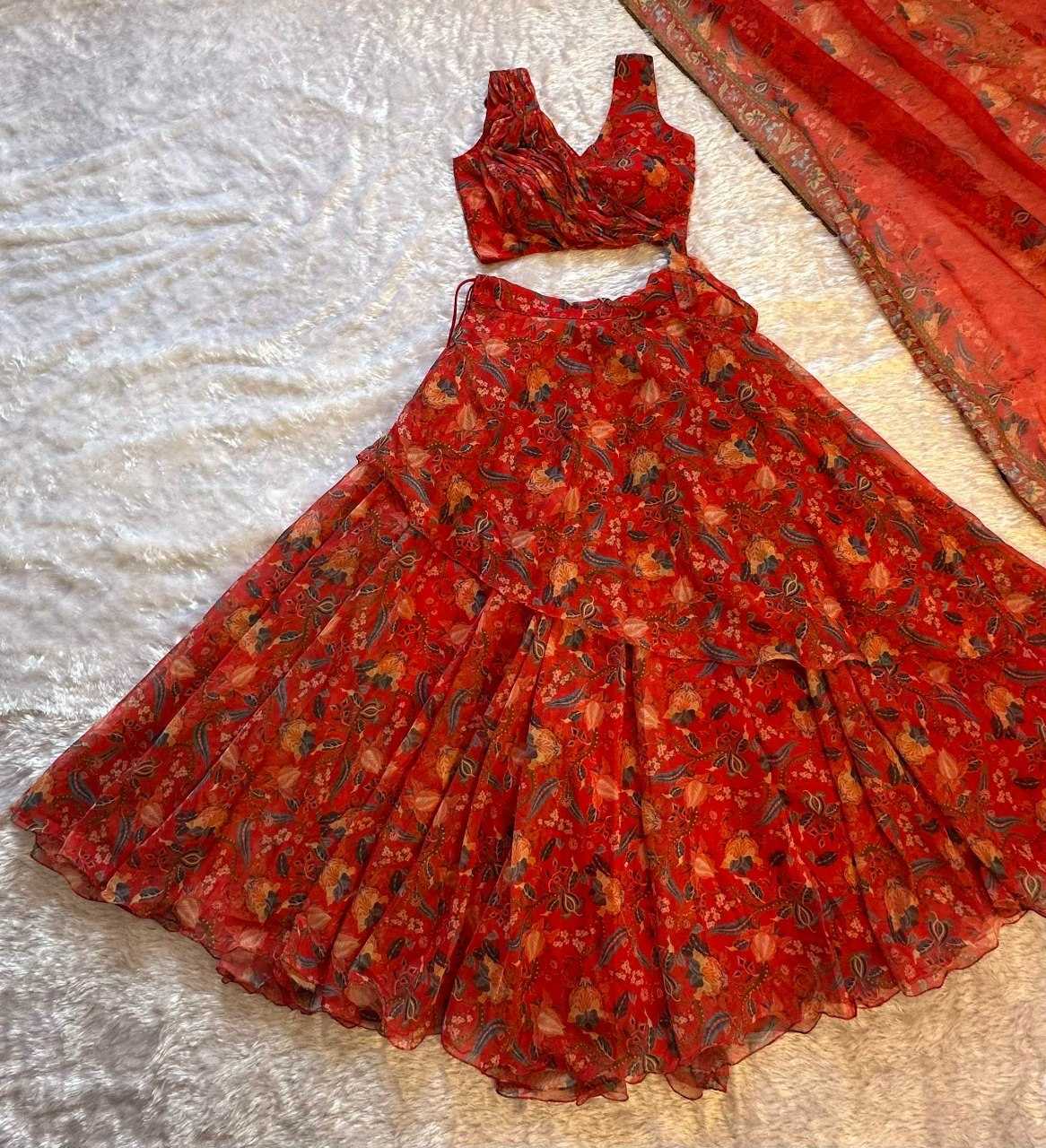 YNF Wholesale Organza Fancy Lehenga  | Surat Manufacturer
