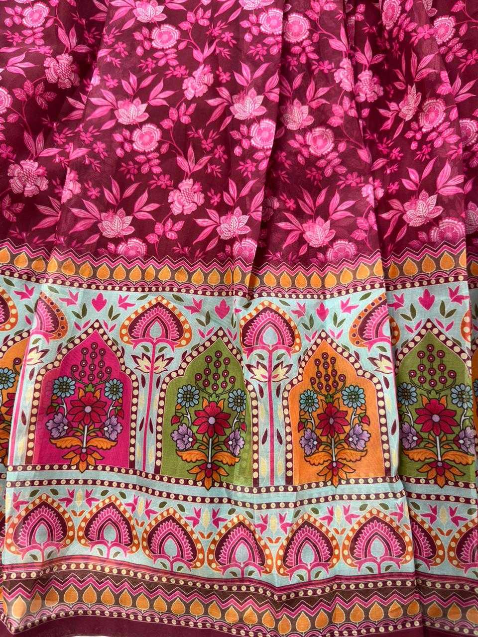 YNF Wholesale Organza Printed Gowns  | Surat Manufacturer