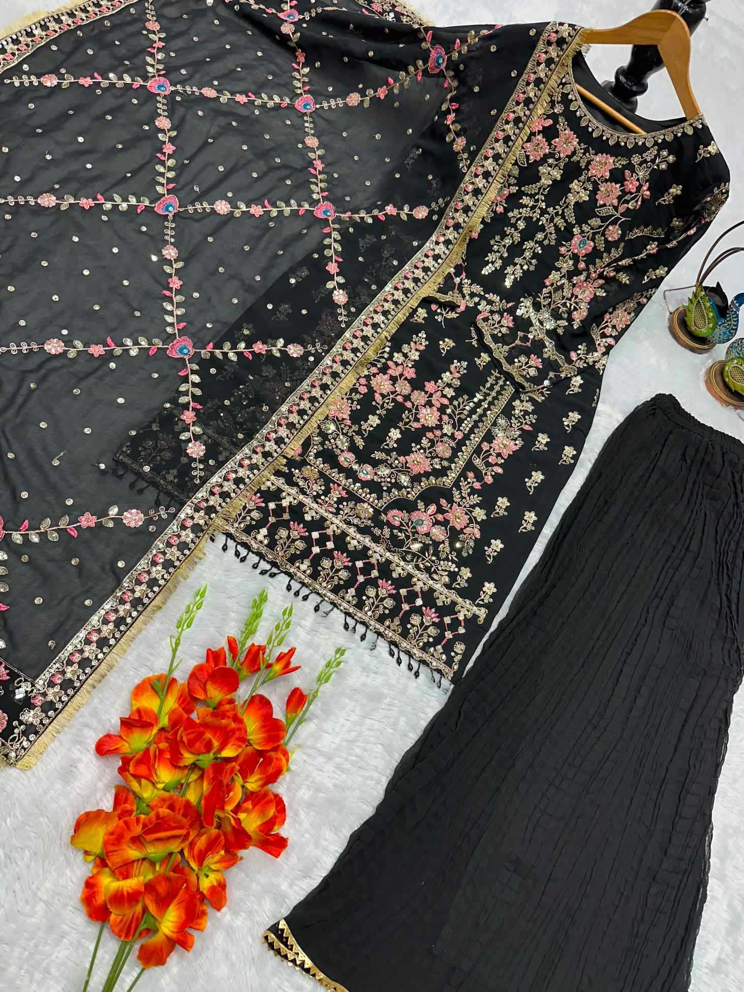 YNF Wholesale Georgette Indo Western Dresses  | Surat Manufacturer