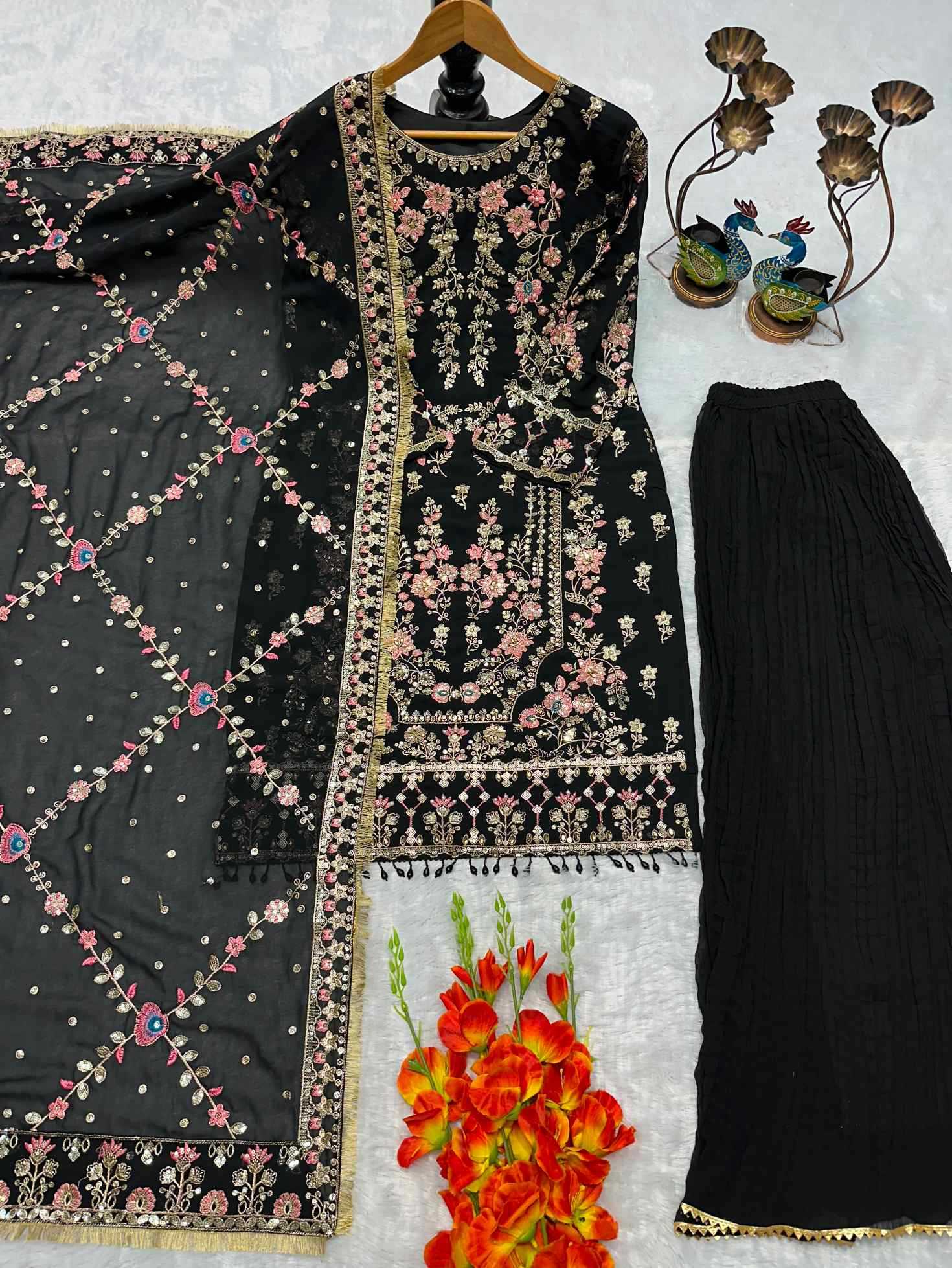 YNF Wholesale Georgette Indo Western Dresses  | Surat Manufacturer