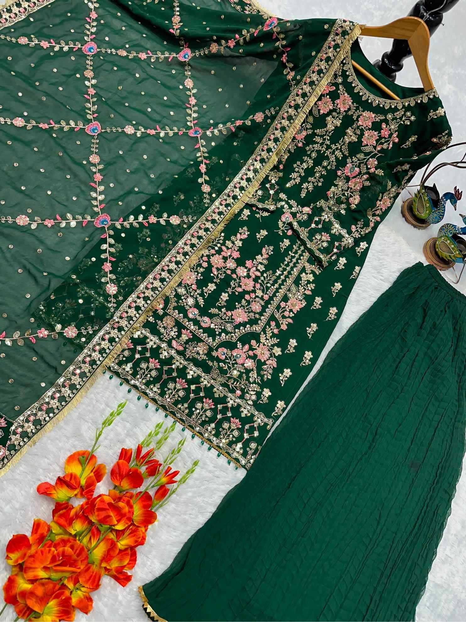 YNF Wholesale Georgette Indo Western Dresses  | Surat Manufacturer