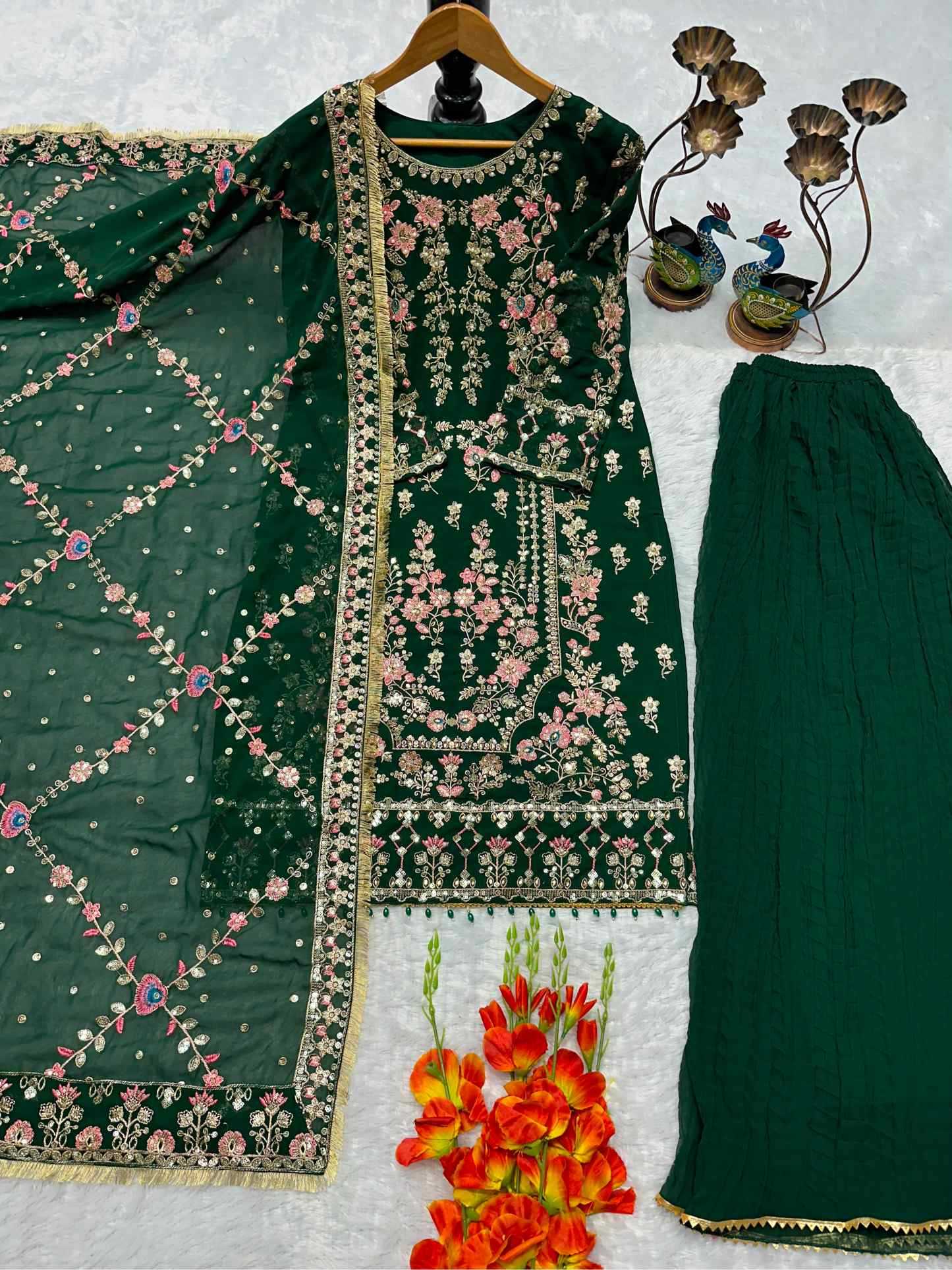 YNF Wholesale Georgette Indo Western Dresses  | Surat Manufacturer