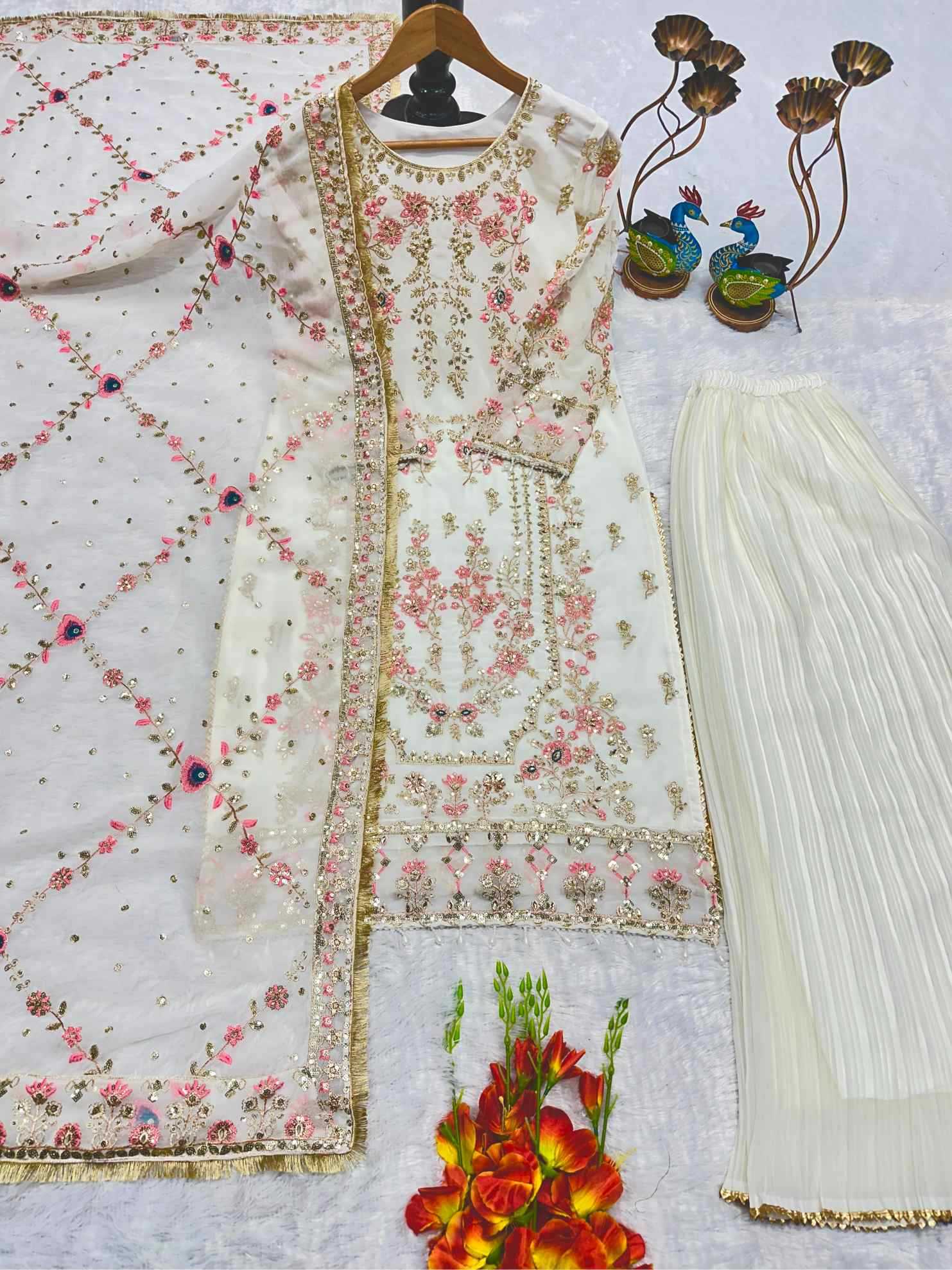 YNF Wholesale Georgette Indo Western Dresses  | Surat Manufacturer