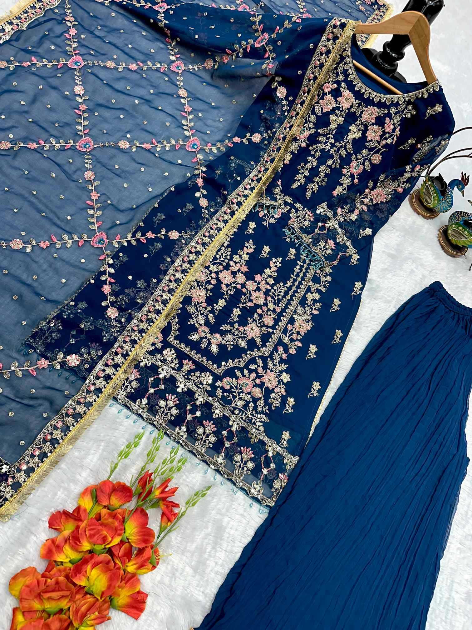 YNF Wholesale Georgette Indo Western Dresses  | Surat Manufacturer