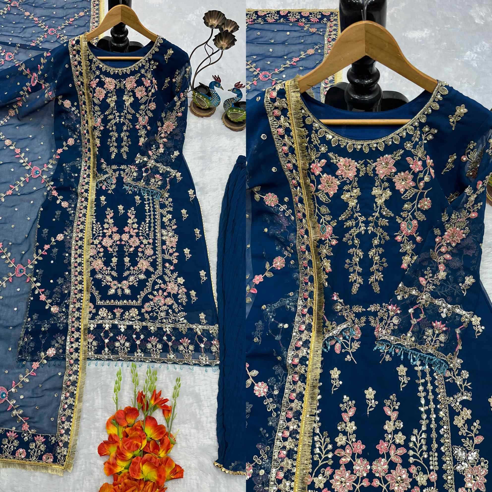 YNF Wholesale Georgette Indo Western Dresses  | Surat Manufacturer