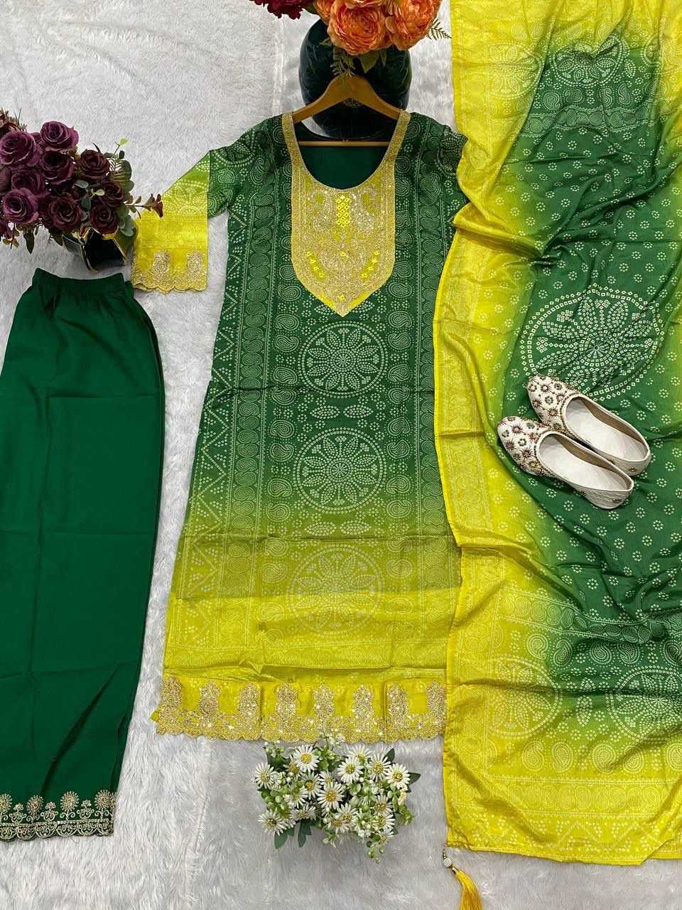 YNF Wholesale Chinon Printed Kurtis  | Surat Manufacturer
