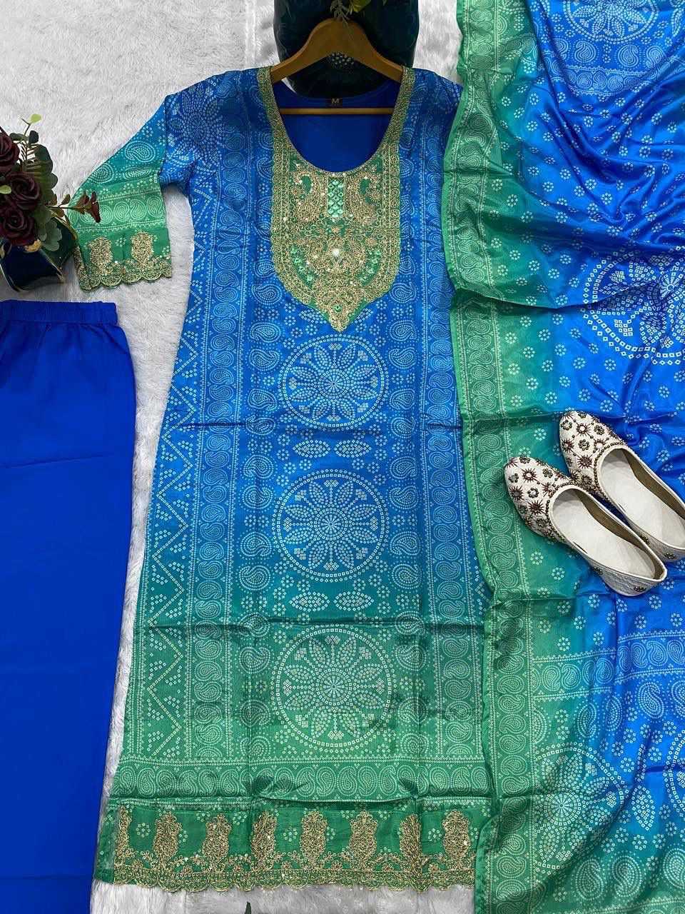 YNF Wholesale Chinon Printed Kurtis  | Surat Manufacturer
