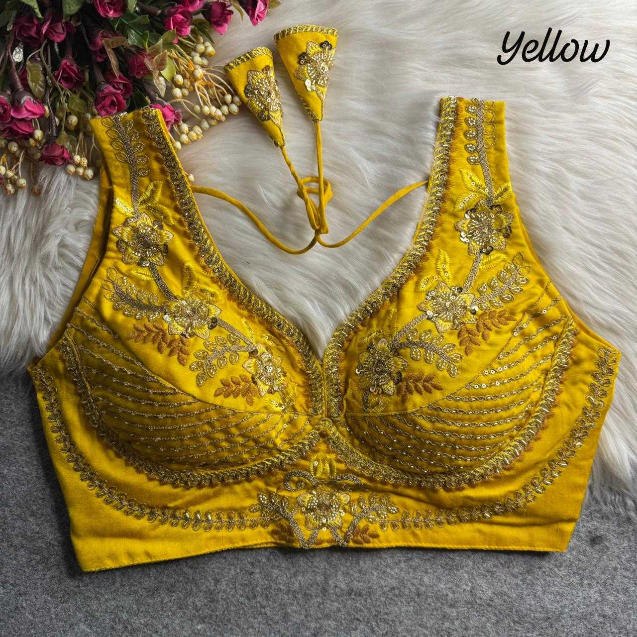 YNF Wholesale Italian Silk Party Wear Blouse  | Surat Manufacturer