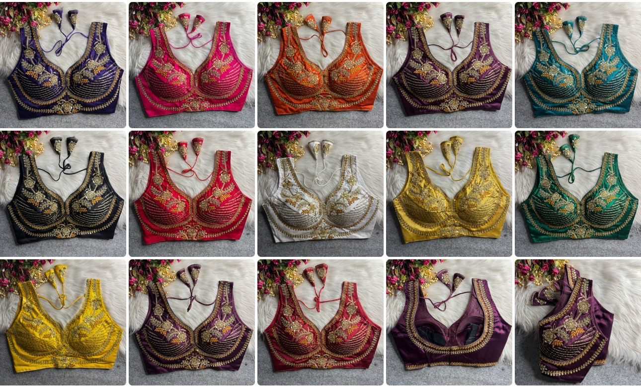 YNF Wholesale Italian Silk Party Wear Blouse  | Surat Manufacturer