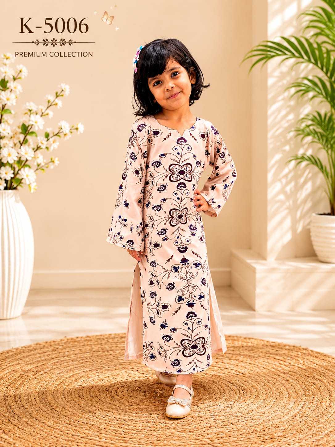 YNF Wholesale Satin Kids Gown  | Surat Manufacturer