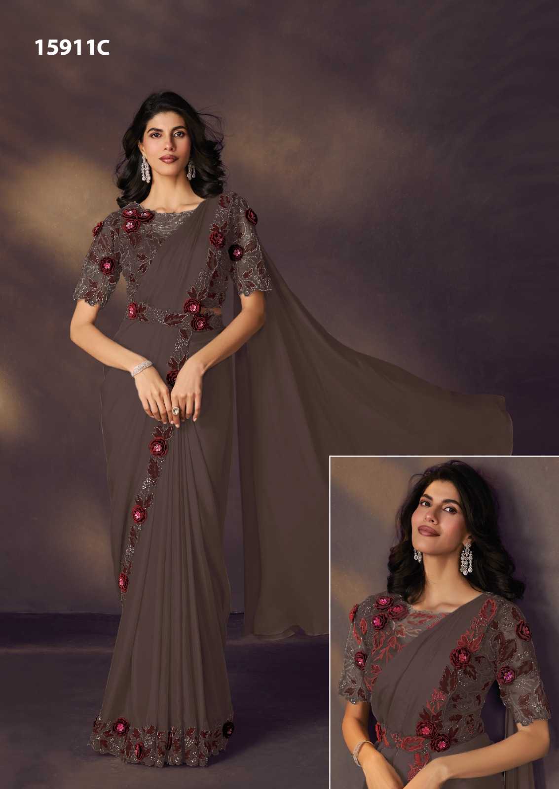 YNF Wholesale Silk Sequin Sarees  | Surat Manufacturer