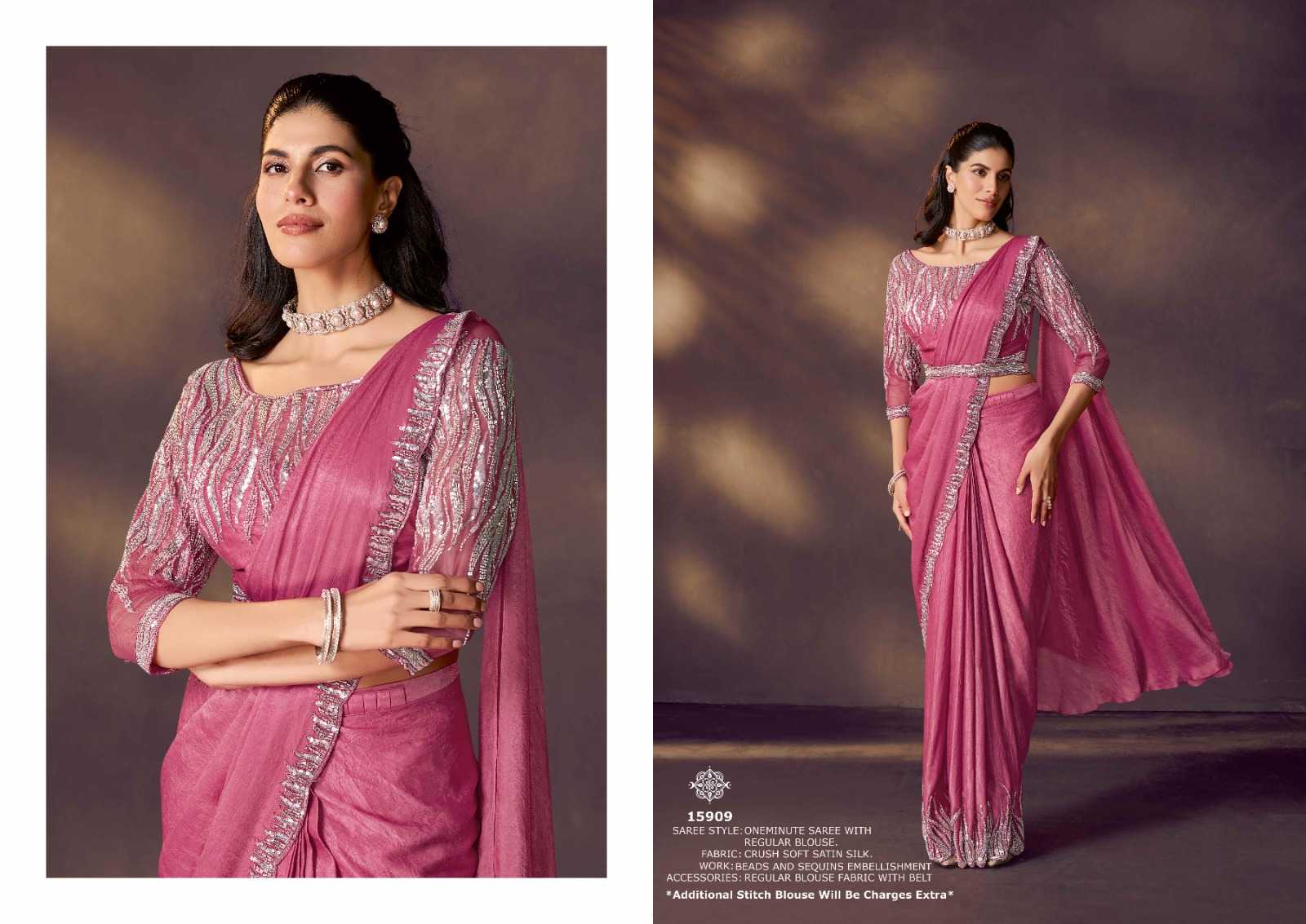 YNF Wholesale Silk Sequin Sarees  | Surat Manufacturer
