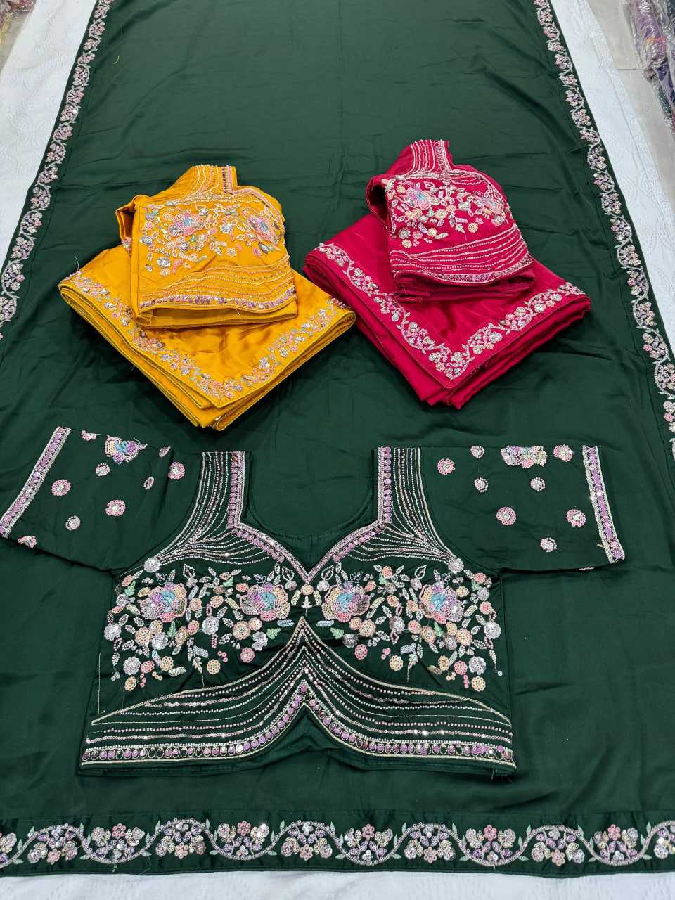 YNF Wholesale Malay Satin Silk Party Wear Sarees  | Surat Manufacturer