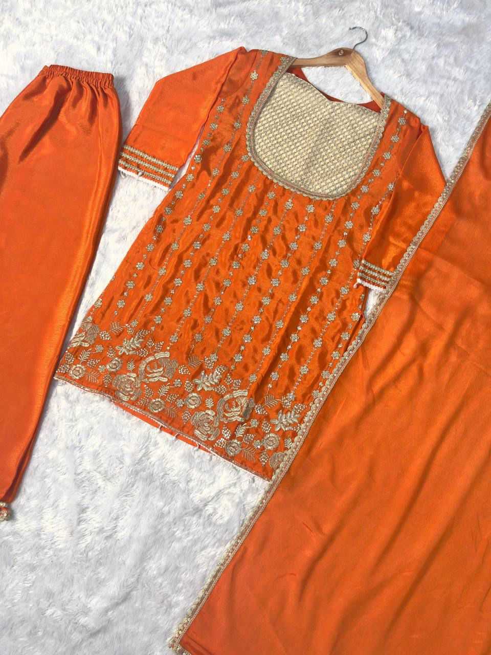 YNF Wholesale Chinon Embroidery Suits  | Surat Manufacturer