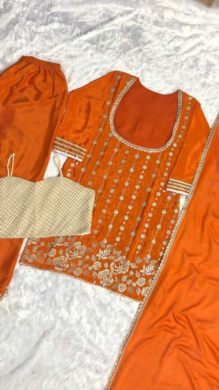 YNF Wholesale Chinon Embroidery Suits  | Surat Manufacturer