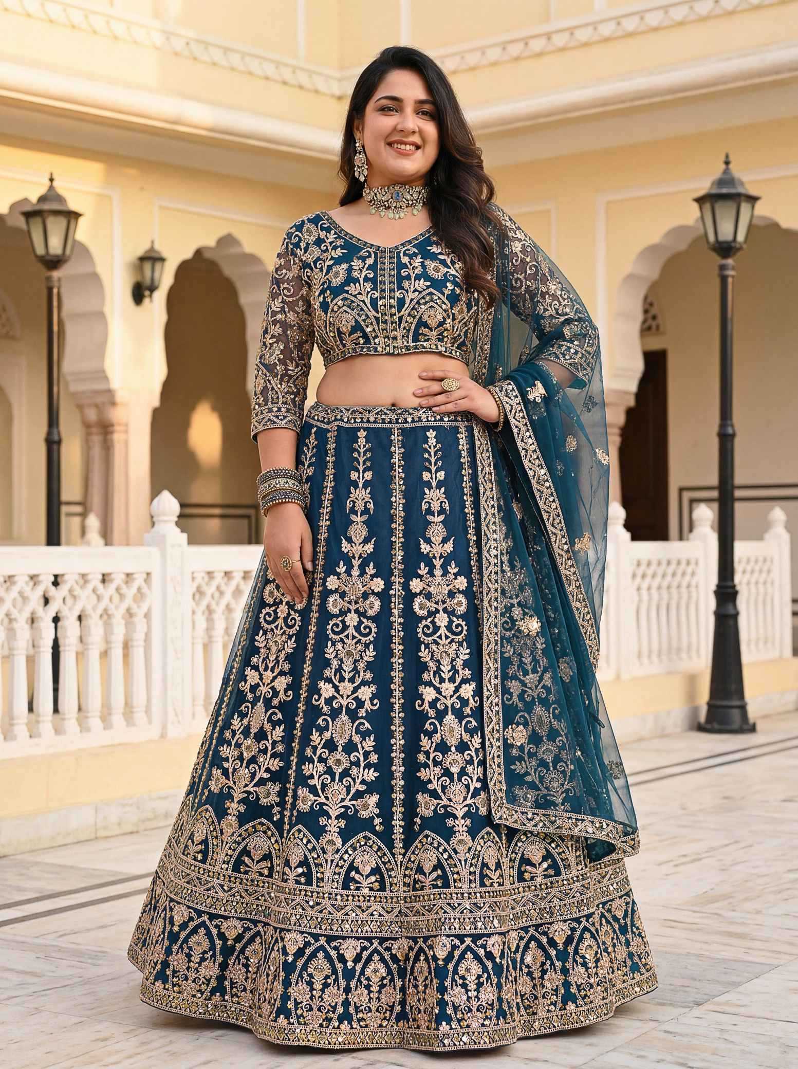 YNF Wholesale Butterfly Net Net Fancy Lehenga  | Surat Manufacturer