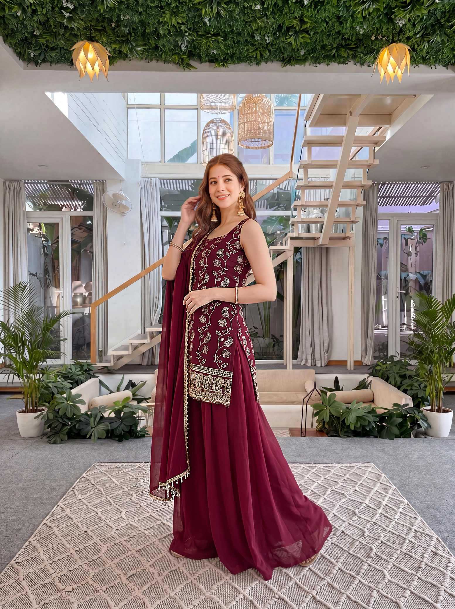 YNF Wholesale Faux Georgette Party Wear Kurtis  | Surat Manufacturer