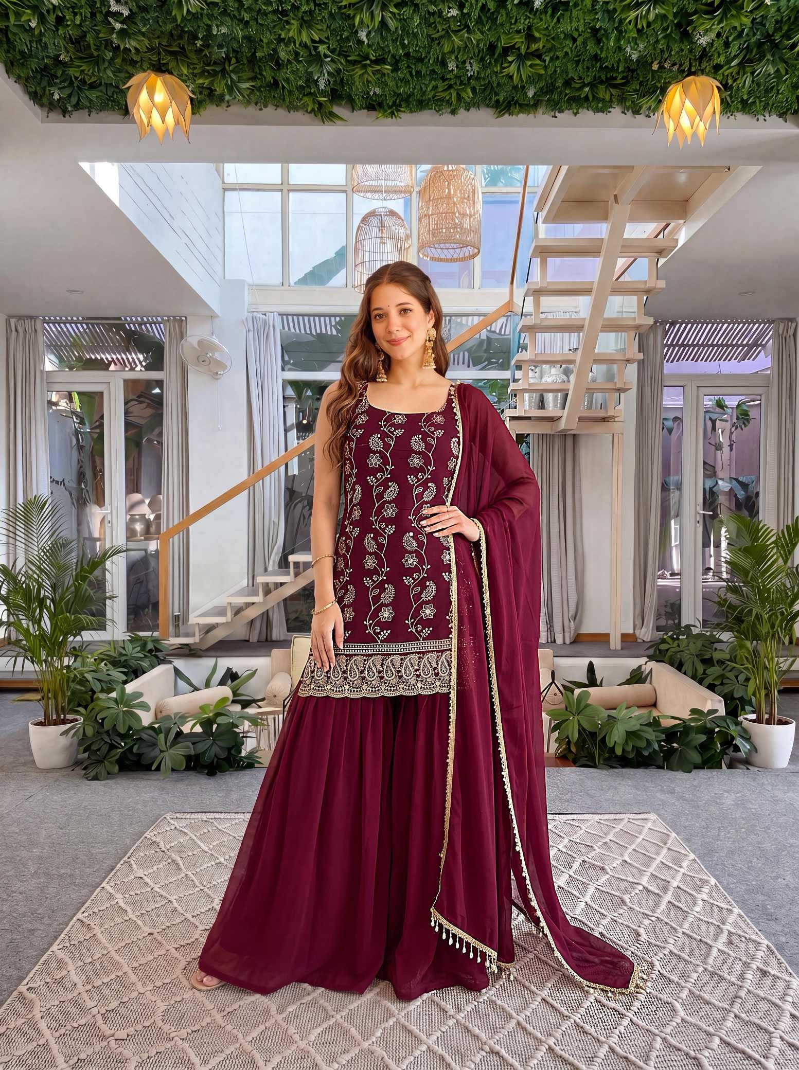 YNF Wholesale Faux Georgette Party Wear Kurtis  | Surat Manufacturer